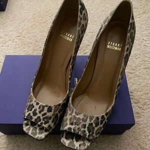 Stewart Weitzman leopard print heels.